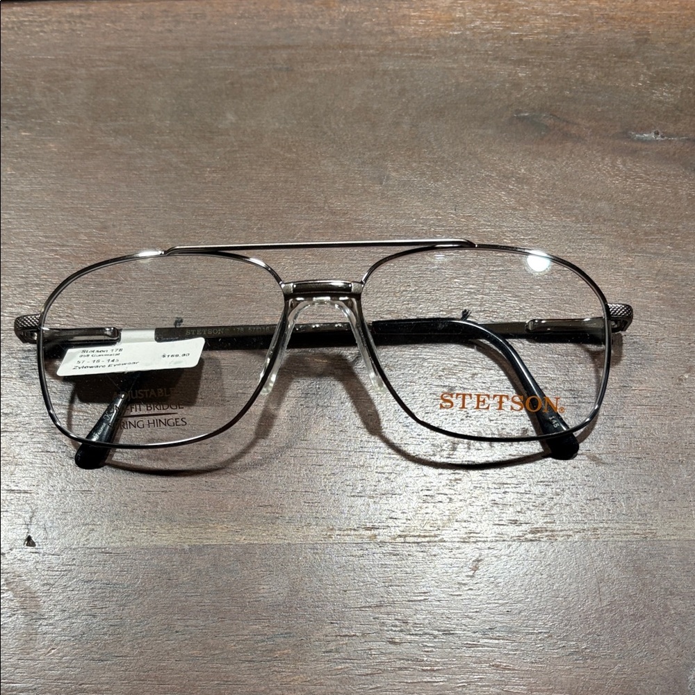 Stetson Metallic Gray Aviator Glasses